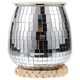thumbnail image 1 of Maceta de mesa con forma de bola ovalada y espejo estilo moderno con forma de discoteca, 1 of 2