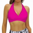 thumbnail image 2 of UAYOTSE Women Elastic Swimwear Tops Underwire Full Coverage Bikini Top Push Up Swim Crop Top Tie Back Bathing Suit Tops,Sizes S, 2 of 9