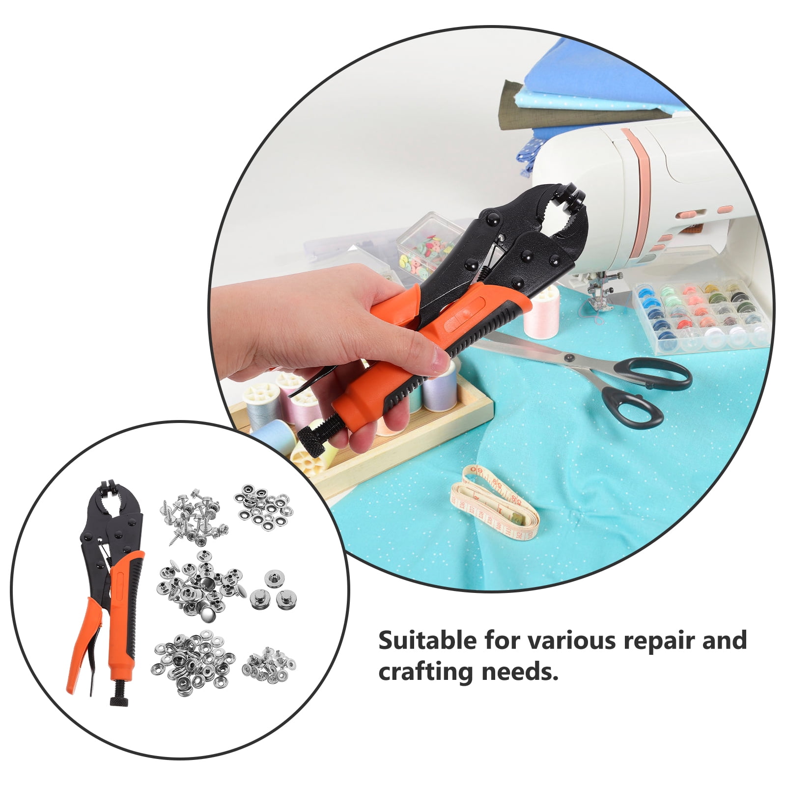 Tool Kit Turnbuckles Heavy Duty Snaps for Thick Fabric Snap Button Kit Snap Fasteners Kit Snap Fastener Tool Snap Press