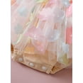 thumbnail image 6 of Biezeib Baby Girls Rompers Dress Flower Embellished Fly Sleeve Mesh Skirt Hem Infant Bodysuits Summer Clothes with Headband, 6 of 6