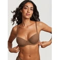 thumbnail image 2 of Women's Lightly Padded Balconette Bra Tshirt Supportive Demi Underwire Plus Size, 2 of 4