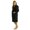 Black, variant on Coral Fleece Kids Hooded Robe, Plush Robe for Girls and Boys, Navy, Small