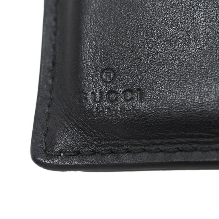 Gucci Money Clip Card Case GG Supreme Beige/Black in Coated Canvas