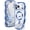 Blue, variant on JETeacka Wavy Frame Magnetic iPhone 17 Pro Max Case with Built-in Camera Protector, Gold