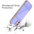 thumbnail image 4 of Case for iPhone11 6.1 Inch, Soft Silicone Slim Case Electroplated Straight Edge Phone Case Shockproof Protective Case -Purple, 4 of 15