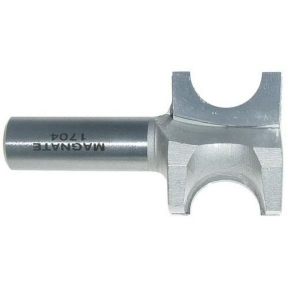 Magnate 1704 Bull Nose (Half Round) Router Bit - 5/8" Bead Diameter, 5/16" Radius, 1-5/16" Overall Diameter