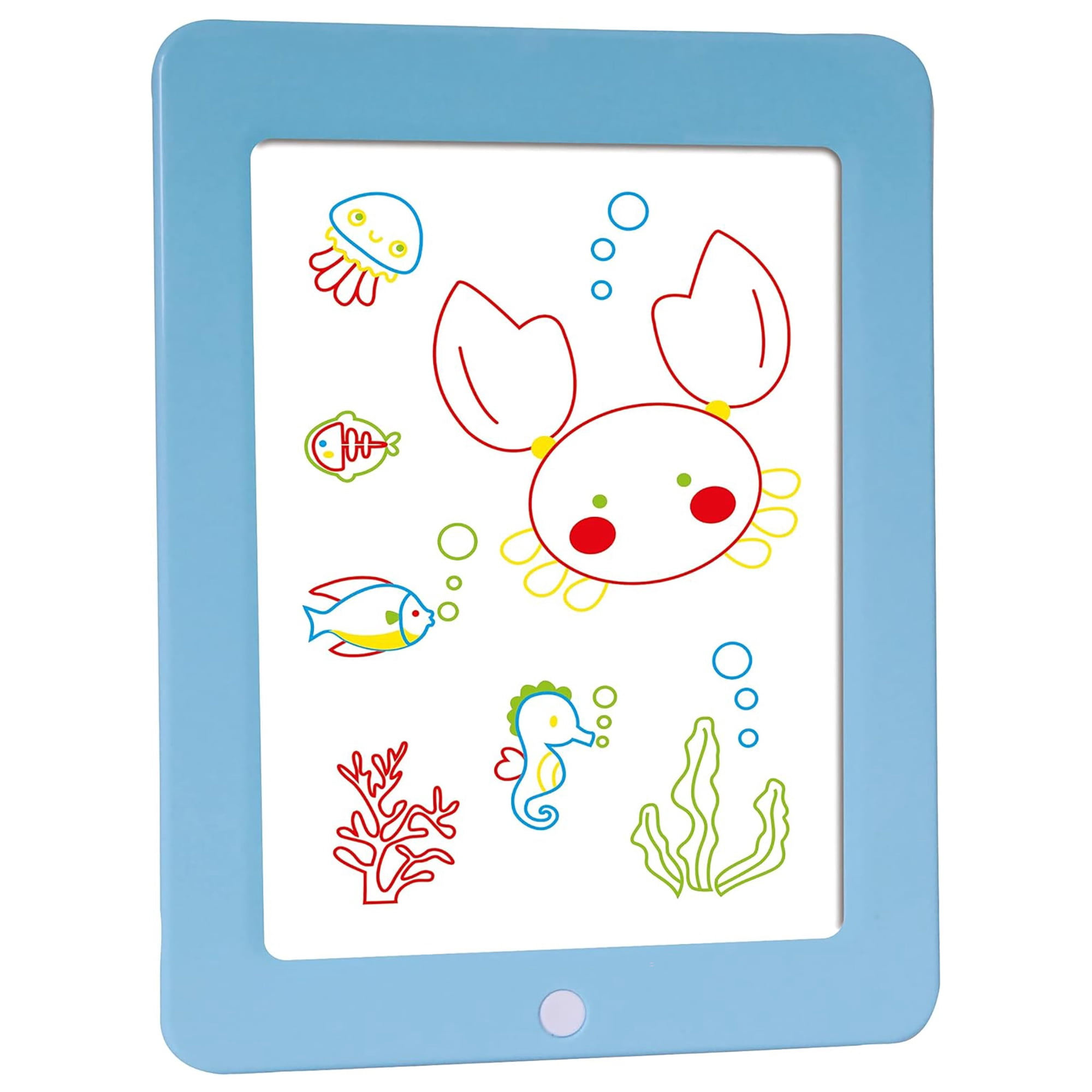 Buddy & Barney: Neon Glow Drawing Board - See-Through Light-Up Drawing Surface, 8-Mode Glowing LED, 4 Erasable Pens, Creative Activity, Kids Ages 5+