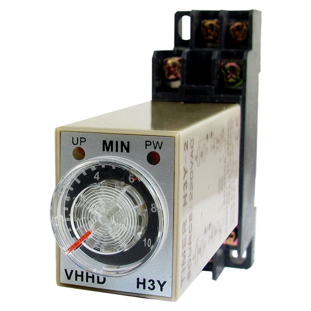 Unique Bargains AC 220V 0-10 Minute 10m Timer Power On Delay Time Relay 8 Pin H3Y-2 w Socket