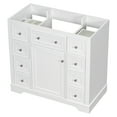 thumbnail image 2 of EUROCO 36" Bathroom Vanity Base Only,Bathroom Vanity Without Top Sink, Modern Freestanding Bathroom Storage Cabinet with 6 Drawers, Solid Wood Frame,White, 2 of 9
