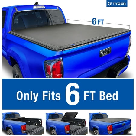 Tyger Auto T3 Soft Tri-Fold Truck Bed Tonneau Cover Compatible with 2019-2022 Toyota Tacoma (Does Not Fit Trail Special Edition with Storage Boxes) | Fleetside 6 Bed (73 ) | TG-BC3T1631