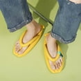thumbnail image 2 of Banana Shape Women's Sandals Summer Men Soft Cloud Slipper Thick Sole Home Slippers Outdoor Fashion Women's Flip Flops, 2 of 6