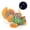 Green Orange, variant on Suodoka Luminous Simulation Frogfish Aquarium Decor, Glowing Silicone Fish Tank Landscape Ornament, Green Orange, 3.9 in / 10 cm