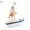 E, variant on opvise Miniature Fishing Boat Creative Eye-catching Wooden Mediterranean Sailboat Model Table Decoration for Home E