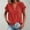 Red, variant on Summer Sales Womens Summer Tops Casual Solid V‑Neck Short Sleeve Lightweight Blouse Oversized Tshirts for Women Under 12$