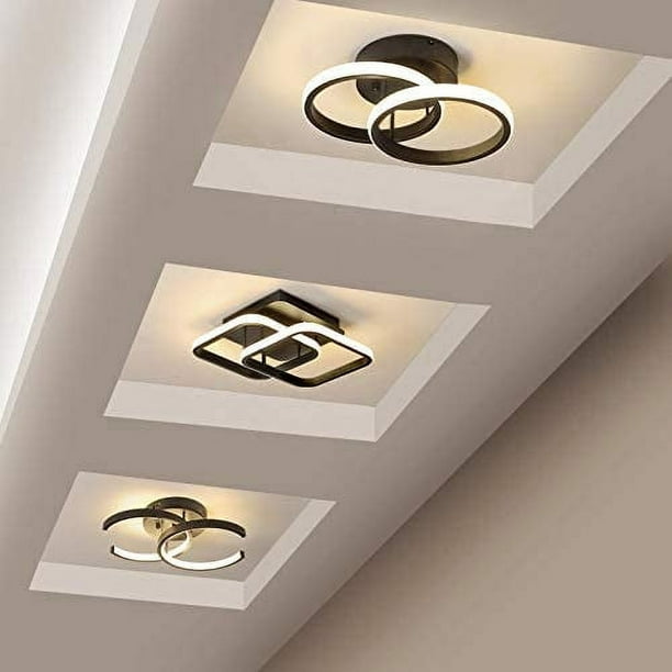 Luminaire intérieur à LED en métal acrylique plafonnier blanc moderne
