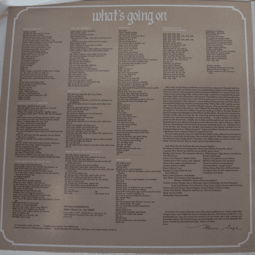 Marvin Gaye - What's Going on - Music & Performance - Vinyl