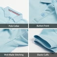 thumbnail image 5 of LittleSpring Short Sleeve Polo Shirt Boys Collared T-Shirt Size 7-8 Kids Cotton Tee Sky Blue School Uniforms Golf Shirts Summer, 5 of 6