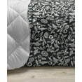 thumbnail image 3 of Floral Down Alternative Comforter, Scandinavian Inspired Pattern of Birds Flowers Swirls Polka Dots and Hearts, Microfiber Quilt for All Season, 5 Sizes, Charcoal Grey White, by Ambesonne, 3 of 3