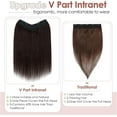 thumbnail image 3 of Aorsher Clip in Hair Extensions 3/4 Full Head Hair Extensions with 4 Clips 20Inch One Piece Straigt Light Brown Hair Extensions Clip in for Women with Thinning Hair, 3 of 6