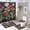 style-2, variant on Boho Vintage Floral 4Pcs Shower Curtain Set Shower Curtain Set with Carpet Bath Mat