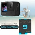 thumbnail image 3 of Extended Life 1800mAh 2-Pack Replacement Batteries for GoPro Hero 9 Black, Fully Compatible with Go Pro 9 camera Battery, 3 of 5