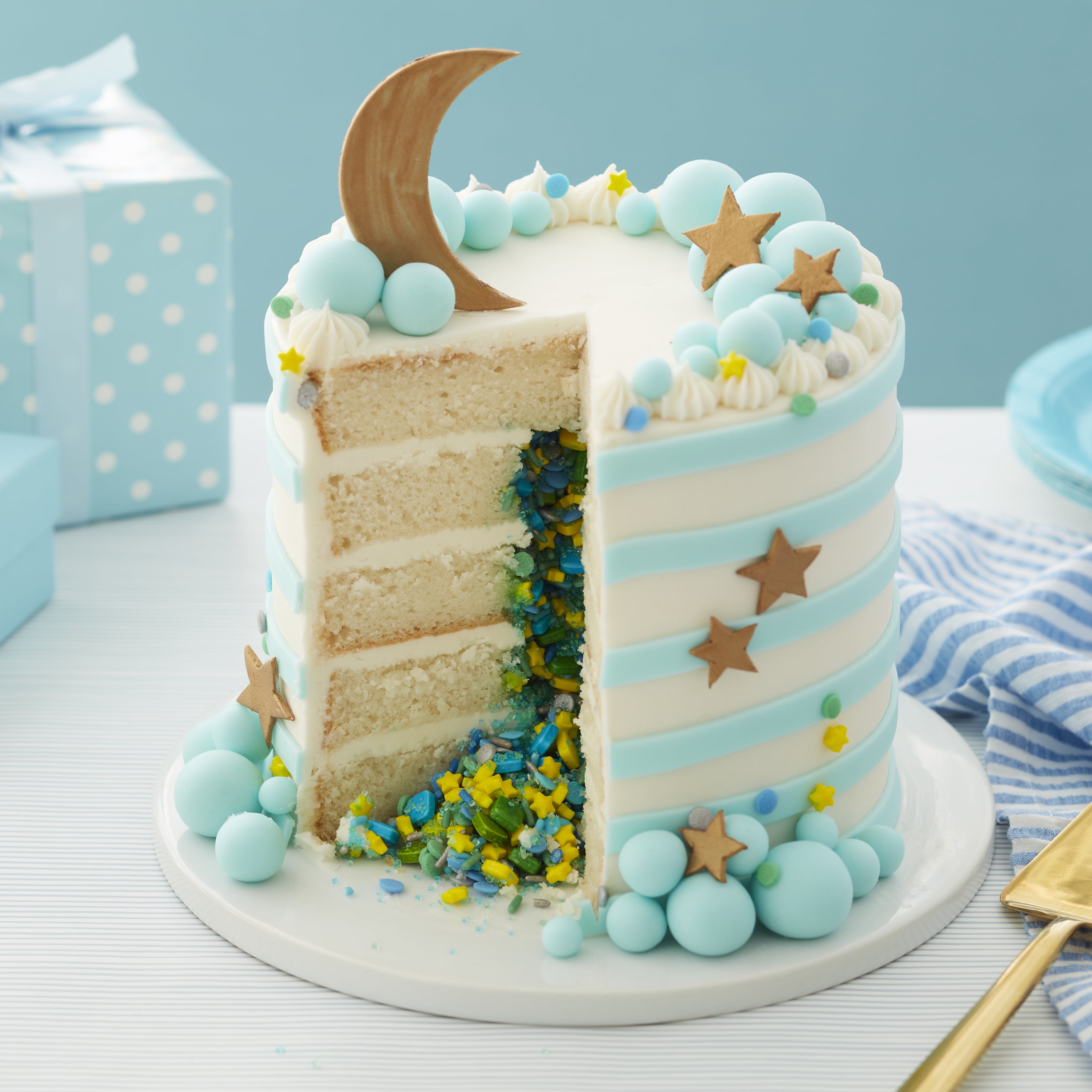 Wilton Blue, Yellow and Teal 6-Cell Sprinkle Mix, 6.77 oz.