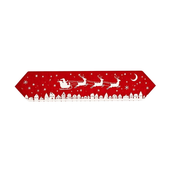 Orangide Christmas Table Runner, Long Strip Table Scarf for Dining Table Mantel, Holiday Party Layout Decoration for Home Kitchen Festive Dining