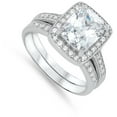 thumbnail image 4 of CHOOSE YOUR COLOR White CZ Solitaire Ring Set .925 Sterling Silver Band Jewelry Female Size 5, 4 of 4