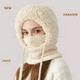 thumbnail image 5 of 3 in 1 Beanie Hat with Scarf and Mask,Womens Knit Beanie Hat Fleece Lined Winter Scarf Mask Set Snow Caps, 5 of 8