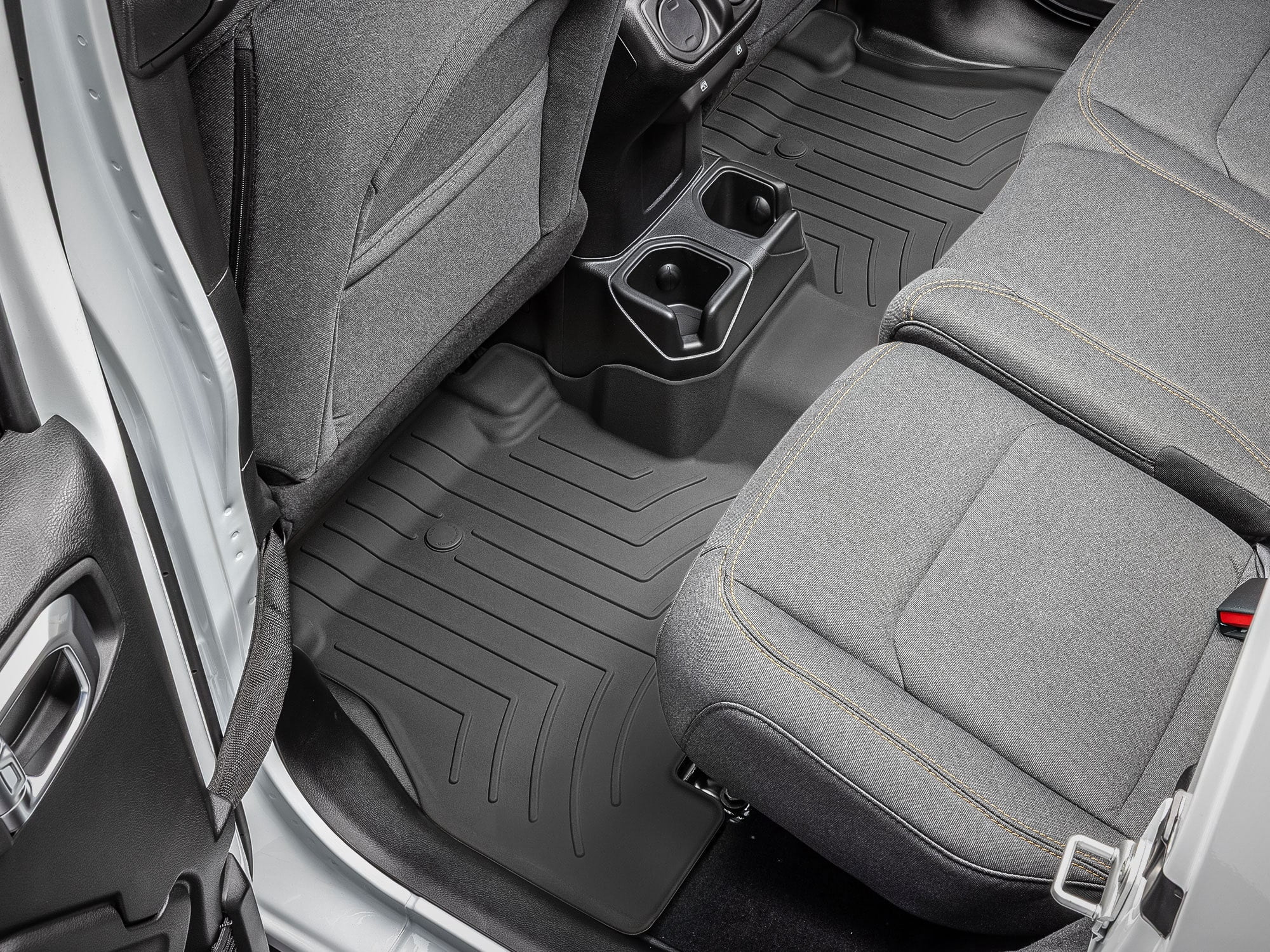 WeatherTech FloorLiner HP Custom Fit Floor Mats compatible with 4413132IM - 2nd Row, Black