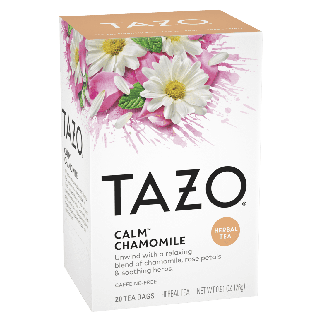 TAZO Calm Black Tea, Decaffeinated, Tea Bags 24 Count Box