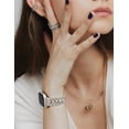 thumbnail image 7 of Wearlizer Stainless Steel Band Compatible with Apple Watch Band for Women 38/40/41/42/44/45/46/49mm, Studded Link Bracelet Strap, Dressy Metal Band for Series 11/10/9/8/7/6/5/4/SE/Ultra, 7 of 7