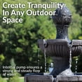 thumbnail image 3 of Sunnydaze Flower Blossom Coal Black Traditional Resin 3-Tier Outdoor Water Fountain, 3 of 15