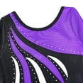 thumbnail image 3 of BAOHULU Long Sleeve Gymnastics Leotard for Girls Purple Embroidery Ballet Dancewear, 3 of 6