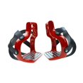 thumbnail image 3 of 2 Piezas Estribo Ecuestre con Inserciones Roscadas y Pedal Antideslizante en Acero Inoxidable y Cubierta Protectora de Goma Adecuado para Hombres Mujeres y Niños en Paseos a Caballo y Rojo, 3 of 8