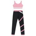 thumbnail image 4 of Alvivi Kids Gymnastics Training Tracksuit Girls Dance Workout Crop Tank Vest with Leggings Pants Set Pink 16, 4 of 5