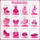 thumbnail image 2 of Decoraciones de fiesta Tarklanda Pink Girls para cumpleaños, paquete de 12, 2 of 7