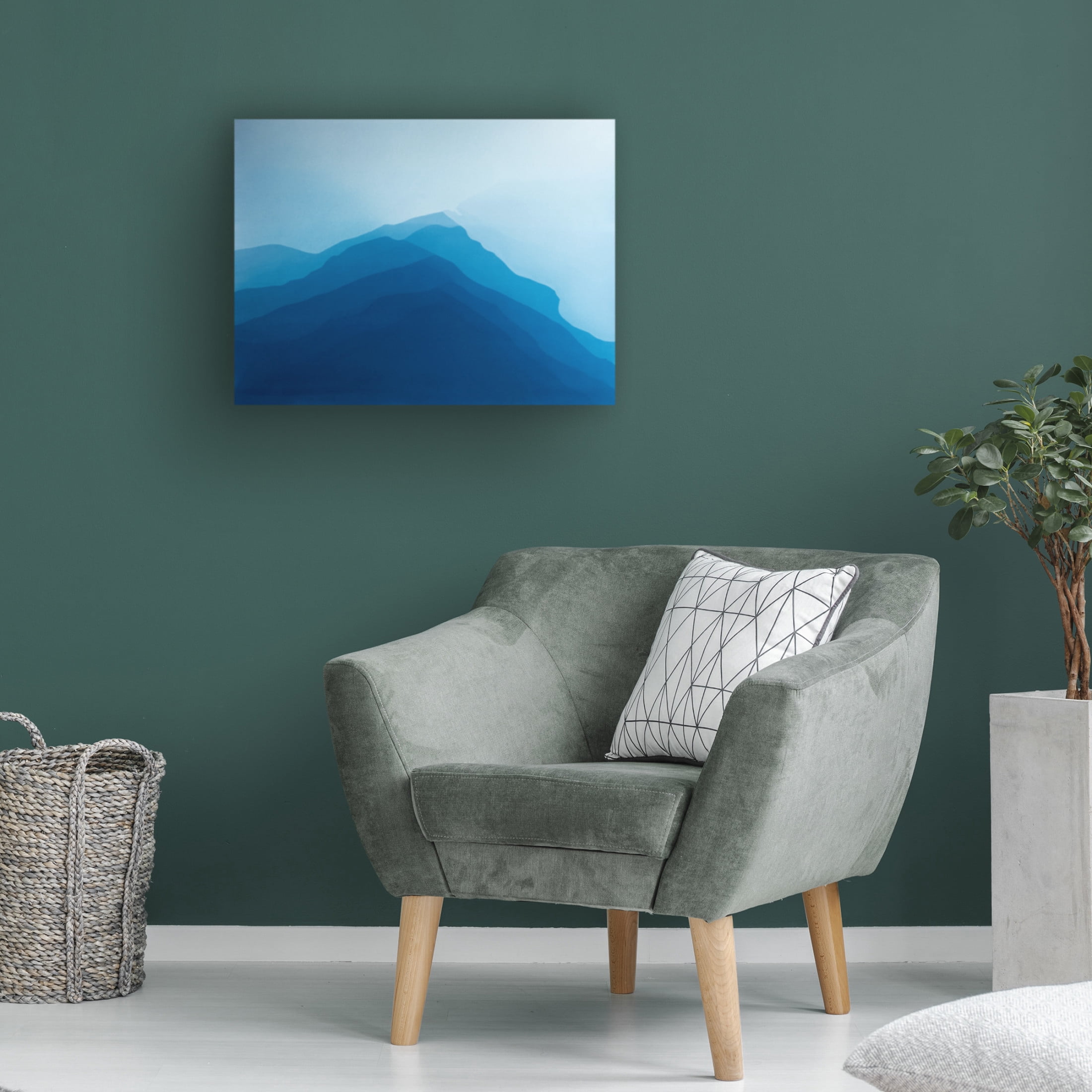 Canvas Wall Art - Christine So 'Faraway Hills 23' Wall Art for Living Room, Bedroom, or Office Décor by Trademark Fine Art - 32 x 24 Inches