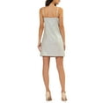 thumbnail image 3 of INSPIRE CHIC Robe pour Femme Paillettes Scintillantes Col en V Bretelles Ajustables Robe de Bal Courte TP Argent (avec Blanc Rose), 3 of 8