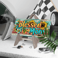 thumbnail image 3 of 1 Pcs 2D Flat License Plate Covers & Frames, Blessed Mom For Decorative Front, Waterproof For Decoration Aluminum License Plate Covers & Frames Cover For Men Women, 12" X 6", 3 of 6