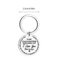 thumbnail image 4 of Rkxzt Diy to My Daughter Stainless Steel Keychain - Custom Last Name Keychain,Personalized 26 Letter Keyring,Sentimental Gift for Daughter, 4 of 4