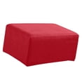 thumbnail image 3 of Almacenamiento s Jacquard Estiramiento otomano Reposapiés Sofá Vino rojo Gloria Cubierta de puf otomano, 3 of 8