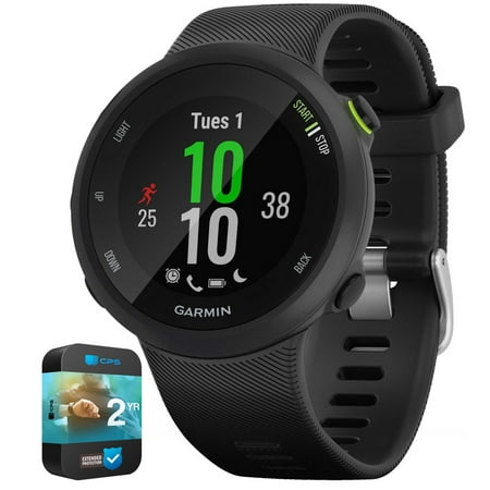Restored Garmin 010-N2156-05 Forerunner 45 GPS Heart Rate Monitor Running Smartwatch Black Bundle with 2 YR CPS Enhanced Protection Pack (Refurbished)
