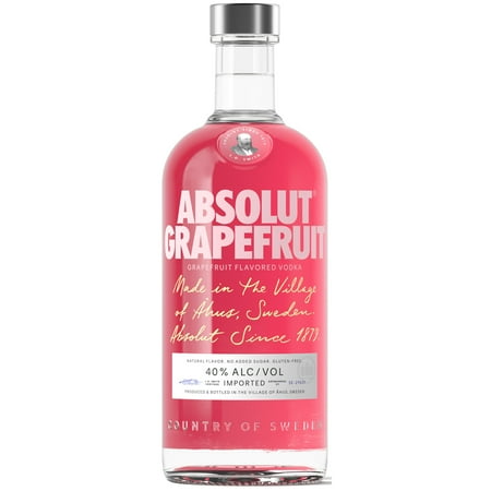 Absolut Grapefruit Flavored Vodka, 750 mL Bottle, 40% ABV