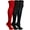 3 Pairs Solid (Black, Navy, Red), variant on Yacht & Smith Womens Over the Knee Socks, Assorted Premium Soft, Cotton Colorful Patterned