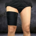 thumbnail image 3 of Thigh Brace Support  Adjustable Hamstring Quad Compression Sleeve  Neoprene Thigh Wrap Upper Leg Compression Sleeve Leg Slimmer for Women Men  Great for Muscle Injury Strain Recovery  Bla, 3 of 10