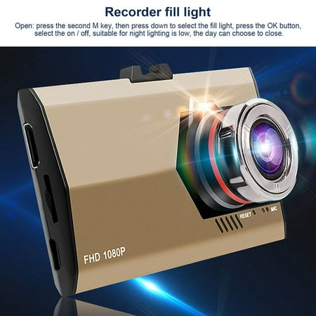 HD 1080P 3.0inch Car Tachograph DVR Safe Car Dash IR Night Vision CAM Camera