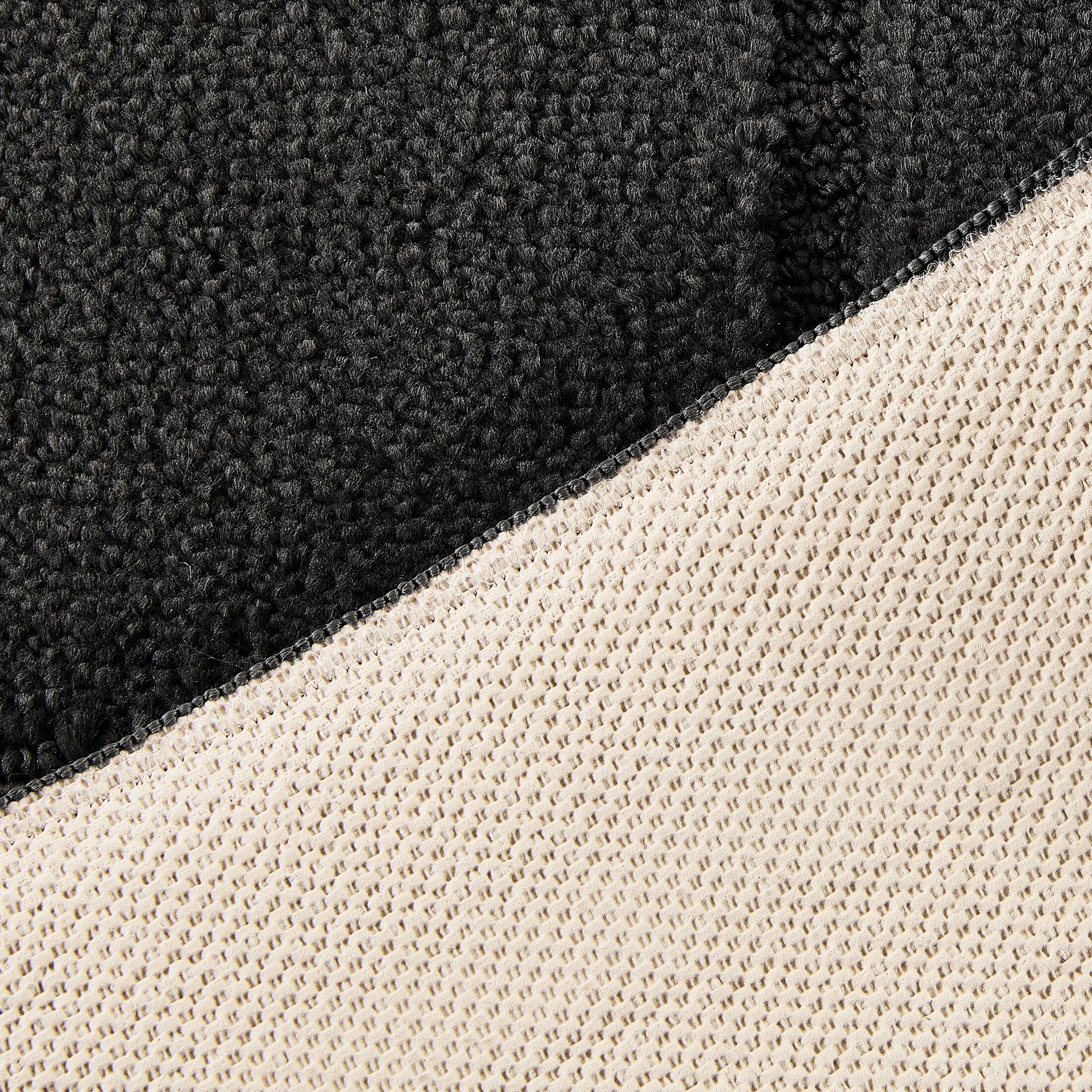 Mainstays Solid High Low Tufted Grid Dark Gray Indoor Area Rug, 9' x 12'