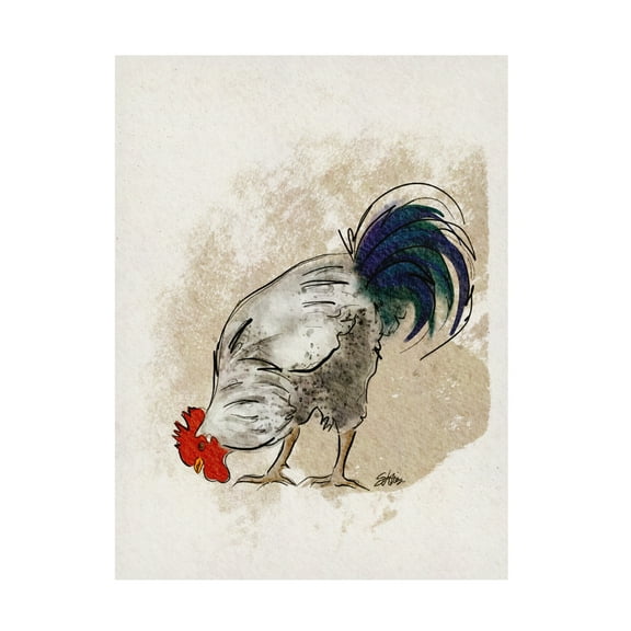 Canvas Wall Art - Shanda Louis 'Scratch' Wall Art for Living Room, Bedroom, or Office Décor by Trademark Fine Art - 14 x 19 Inches