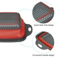 thumbnail image 3 of Unique Bargains Collapsible Colander Set, 2 Size Silicone Square Strainer for Pasta, Vegetables, Fruits - Blue Large Red Small, 3 of 6
